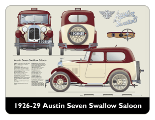 Austin Seven Swallow Saloon 1926-29 Mouse Mat